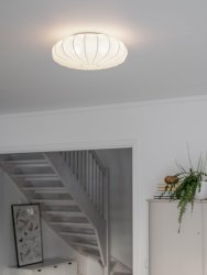 Franza Ø42 Hvid plafond Fra PR Home - Stil og stilfuld plafond i et vidunderligt bomuldsstof.
