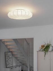 Franza Ø56 Hvid plafond Fra PR Home - Stil og stilfuld plafond i et vidunderligt bomuldsstof.