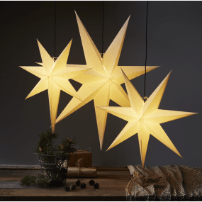 Frozen Ø100 Hvid Fra Star Trading - Hvid papirstjerne med en diameter p&aring; 100 cm.