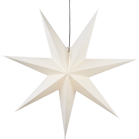 Frozen Ø100 Hvid Fra Star Trading - Hvid papirstjerne med en diameter p&aring; 100 cm.