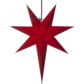 Rozen 65cm RØD Fra Star Trading - R&oslash;d papirstjerne med en h&oslash;jde p&aring; 65 cm.