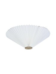 Dora Ø60 Hvid plafond Fra PR Home - Loft med lampesk&aelig;rm i hvidt papir.