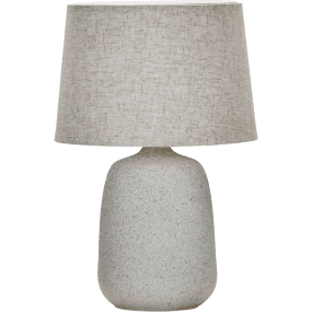Tana 46cm Råhvid bordlampe Fra House Doctor - Kombinationen af en stentøjsfod og en stoflampeskærm giver en velafbalanceret blanding af strukturer.