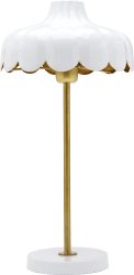 Wells 50cm Hvid bordlampe Fra PR Home - Vi er blevet inspireret af en blomst og har skabt denne serie i flere farver og modeller.