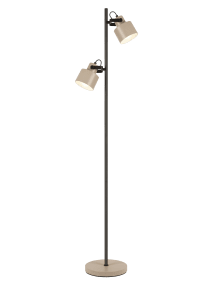 City 2 Beige/sort Fra Aneta Lighting - City gulvlampen har et moderne og stilfuldt design med en stilfuld kombination af sort og beige metal.