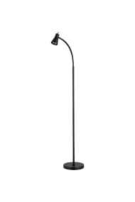 Boden Sort Fra Aneta Lighting - Lampen er lavet af sort metal og har et elegant udtryk, der g&oslash;r den nem at placere i forskellige milj&oslash;er.