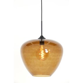 Mayson Ø40 Brun loftslampe Fra Light & Living - Mayson er en elegant og stilfuld pendellampe med en skærm i bruntonet glas, der giver et blødt og behageligt lys.