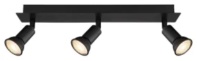 Drew 3 Sort spotlight Fra Globo Lighting - Drew &auml;r en stilren takspotlight som imponerar med sin enhetliga svarta design.