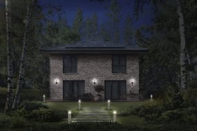 Ebro Mørkegrå udendørslampe Fra Ledvance - Denne lampe er lavet af rustfrit st&aring;l og polycarbonat og er b&aring;de holdbar og vejrbestandig, hvilket g&oslash;r den perfekt til udend&oslash;rs brug.