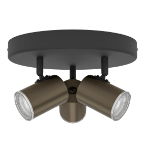 Consuma 3 Bronze spotlight Fra Eglo - De tre bev&aelig;gelige spotlights g&oslash;r det nemt at rette lyset derhen, hvor du har brug for det, hvilket giver b&aring;de funktion og fleksibilitet.