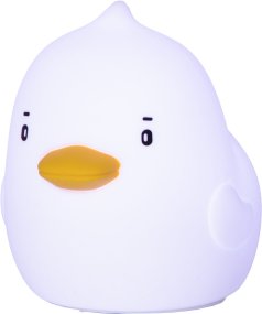Duck Hvid børnelampe Fra Star Trading - Lampen har en touch-funktion, og med et let tryk kan du dække den til, slukke den eller skifte mellem forskellige smukke farver.