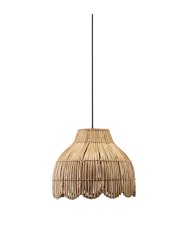 Pia Ø24 Natur loftslampe Fra PR Home - Pia loftslampe er håndlavet af naturmaterialet buri fiber og jutetråd med en buet kant i bunden.