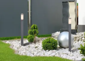 Boston 110cm Antracit pullerter Fra Globo Lighting - Tillverkad i rostfritt st&aring;l med en opalvit plastsk&auml;rm ger den ett mjukt och behagligt ljus.