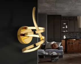 Iduna Ø35 Guld væglampe Fra Globo Lighting - Iduna &auml;r en v&auml;gglampa som f&ouml;renar elegant design med funktionell belysning och blir en stilfull detalj i varje rum.