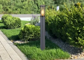 Boston 80cm Antracit pullerter Fra Globo Lighting - Tillverkad i rostfritt st&aring;l med en r&ouml;kf&auml;rgad plastsk&auml;rm ger den ett mjukt och behagligt ljus.