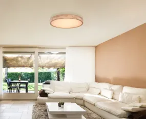 Rainer Ø60 Natur plafond Fra Globo Lighting - Lampan har &auml;ven en f&auml;rgv&auml;xlingsfunktion med m&ouml;jlighet att fixera en vald f&auml;rg, vilket g&ouml;r den b&aring;de flexibel och funktionell.