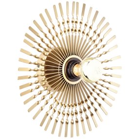 Mendoza Ø33 Guld væglampe Fra Brilliant - Lampen er monteret på væggen og med en udvendig vægdæmper kan lysstyrken justeres for at skabe en hyggelig følelse.
