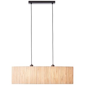 Wimea 78cm Natur loftslampe Fra Brilliant - Wimea pendel er en smuk pendel lavet af genbrugstræ, hvilket gør den til en miljøvenlig og bæredygtig indretningsdetalje.