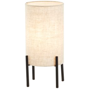 Fairhill 30cm Beige bordlampe Fra Brilliant - Dens højkvalitets tekstil giver et varmt og behageligt lys, mens det klassiske design skaber en følelse af harmoni og komfort.