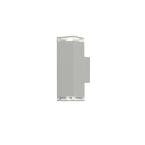 Pollux Hvid udendørslampe Fra Konstsmide - Skab en elegant og moderne belysningsløsning til din facade med denne hvide væglampe, der lyser både op og ned.