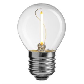 LED E27 kuglepære 1W 2700K Gennemsigtig Fra Unison - 