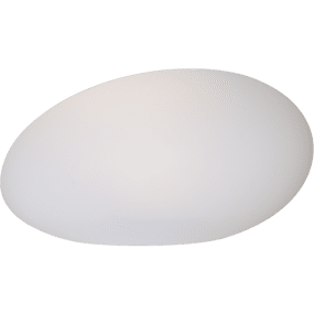 Globy 18cm Hvid solcellelampe Fra Star Trading - Det anbefales at placere flere i en gruppe p&aring; terrassen eller i haven.