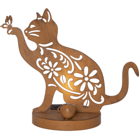 Oxicat Rust solcellelampe Fra Star Trading - Den er lige s&aring; smuk t&aelig;ndt som slukket og er perfekt til placering p&aring; en trappe, i et blomsterbed eller p&aring; altanen.