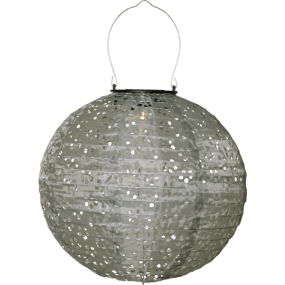 Festa Grøn solcellelampe Fra Star Trading - Festa solcellelanternen er lavet af polyester med et perlemønster, der skaber et smukt skyggespil, når den skinner i mørket.