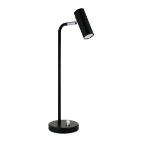 Mini 43cm Sort skrivebordslampe Fra Oriva - Bordlampe Mini i sort metal med kromdetaljer er en stilren og praktisk lampe.