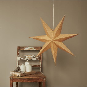Cotton Ø60 Guld Fra Star Trading - Pynt til advent, og den giver en fin julestjerne.