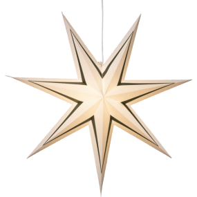 Stripe Ø77 Hvid/grøn Fra Star Trading - Pynt op til advent, og den vil give en dejlig julestemning.