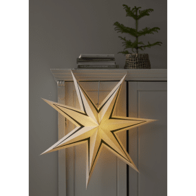 Stripe Ø77 Hvid/grøn Fra Star Trading - Pynt op til advent, og den vil give en dejlig julestemning.