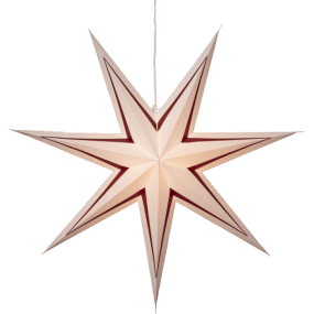 Stripe Ø77 Hvid/rød Fra Star Trading - Pynt op til advent, og den vil give en dejlig julestemning.
