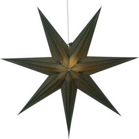 Holly Ø75 Grøn Fra Star Trading - Stjernen skaber julestemning i hjemmet og har et flot perlem&oslash;nster, der giver et flot sk&aelig;r.