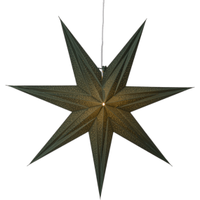Holly Ø60 Grøn Fra Star Trading - Stjernen skaber julestemning i hjemmet og har et flot perlem&oslash;nster, der giver et flot sk&aelig;r.
