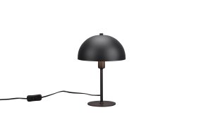 Nola 30cm Sort bordlampe Fra Trio Lighting - Den moderne, svampeformede form passer ind i dit interiør og skaber harmoni på en byr&aring; eller natborde.