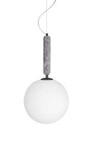 Torrano Ø30 Grå marmor loftslampe Fra Globen Lighting - Sten er et naturmateriale, og marmoreringens farve og nuancer varierer og skaber et unikt m&oslash;nster for hvert m&oslash;bel.