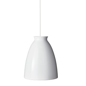 Milano Ø20 Højglans hvid loftslampe Fra Dyberg Larsen - Milano er lampen, der finder sted, hvor der er brug for et smart og stilrent design.
