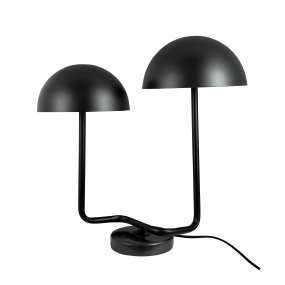 Cluster 42cm Sort bordlampe Fra Dyberg Larsen - De tv&aring; lampsk&auml;rmarna ger en behaglig och balanserad belysning, perfekt b&aring;de f&ouml;r arbete och mysiga h&ouml;rn.