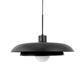 Ava Ø44 Sort Fra Dyberg Larsen - Ava loftpendel i sort metal med glaskuppel kombinerer et moderne look med tidløst design.