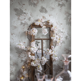 Lyskæde Cherryflower Lyserød Fra Star Trading - Dekorativ guirlande med kunstige kirseb&aelig;rblomster i transparent lyser&oslash;d til indend&oslash;rs brug.