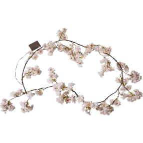 Lyskæde Cherryflower Lyserød Fra Star Trading - Dekorativ guirlande med kunstige kirseb&aelig;rblomster i transparent lyser&oslash;d til indend&oslash;rs brug.