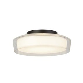 Puck Ø30 Sort badeværelseslampe Fra Searchlight - Puck badeværelseslampe er en moderne og minimalistisk loftslampe, der passer perfekt ind i både badeværelser og køkkener.