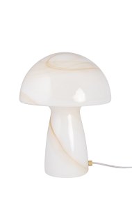 Fungo Swirl 30cm Beige Fra Globen Lighting - Hver lampe er mundblæst og unik, hvilket betyder, at der forekommer variationer i farve, glastykkelse og mønster.