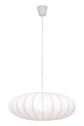 Mamsell Ø55 Hvid loftslampe Fra Aneta Lighting - MAMSELL loftpendel i hvid tri&aring; som giver en blød og flot glød, 40W E27 (medfølger ikke).