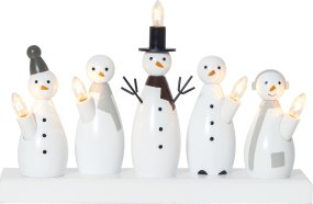 Snowman Hvid Fra Star Trading - Placer den i et vindue, p&aring; en hylde eller og p&aring; en sk&aelig;nk.