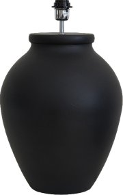 Casagrande 54cm Sort lampefod Fra Hallbergs - Den runde form og sorte farve skaber en hyggelig atmosfære i rummet.