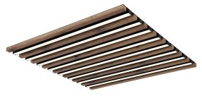 Hayden 60cm Træ plafond Fra Globo Lighting - Den kvadratiska plafonden Hayden &ouml;vertalar med sin moderna akustikpanel-look och bidrar med en h&auml;rlig ljusspridning i rummet.