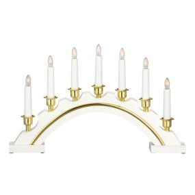Celine Hvid Fra Markslöjd - Celine Advent Lysestage Hvid er en tidl&oslash;s og elegant lysestage til advent.