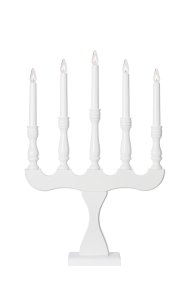 Svaneholm Hvid Fra Markslöjd - Adventslysestage med fem arme i hvid.